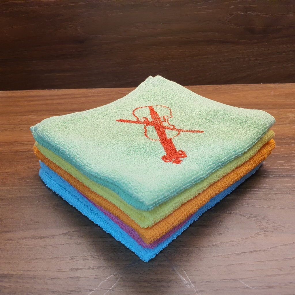 Khăn nhà trẻ mẫu giáo in màu 50 kí tự khác nhau 30x30cm #khanmamnon #khannhatre