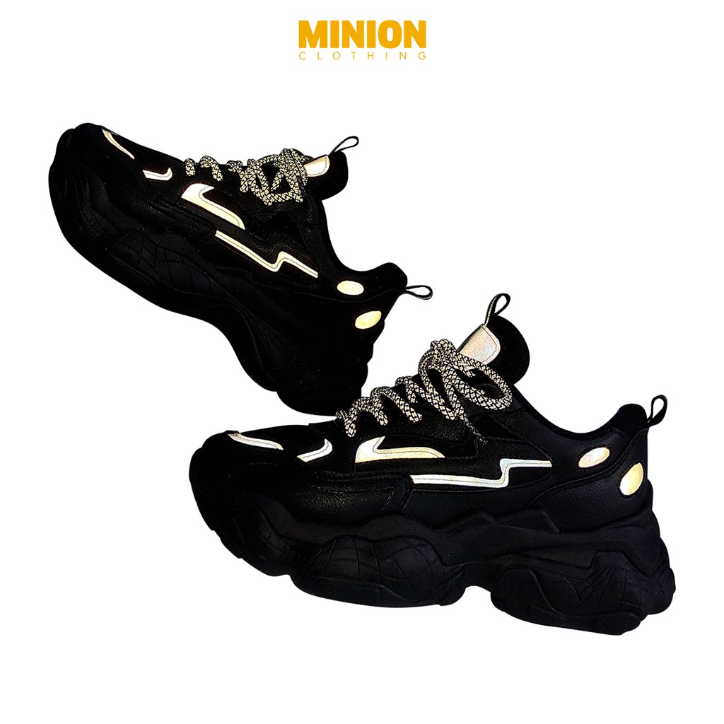 Giày sneaker Minion Clothing có phản quang, phong cách Unisex Ulzzang Streetwear G2802