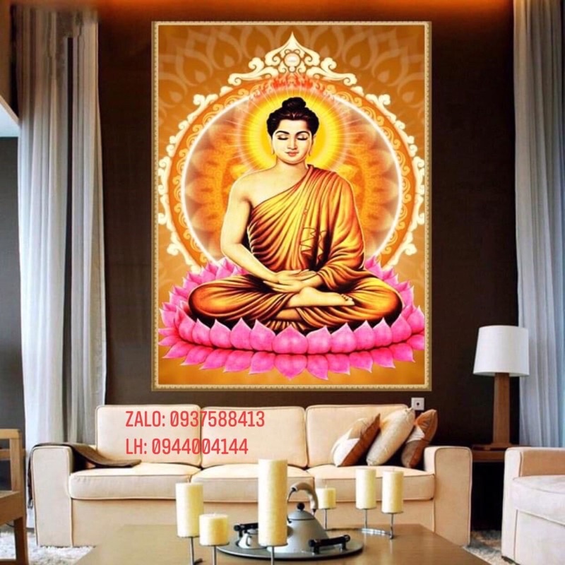 tranh thêu phật Thích Ca MN0239 (50x90cm)thêu full