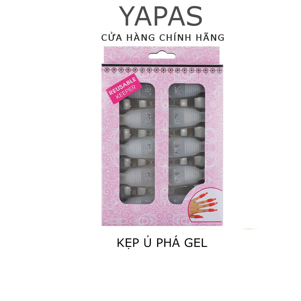 Kẹp ủ phá gel móng tay hộp 10 chiếc