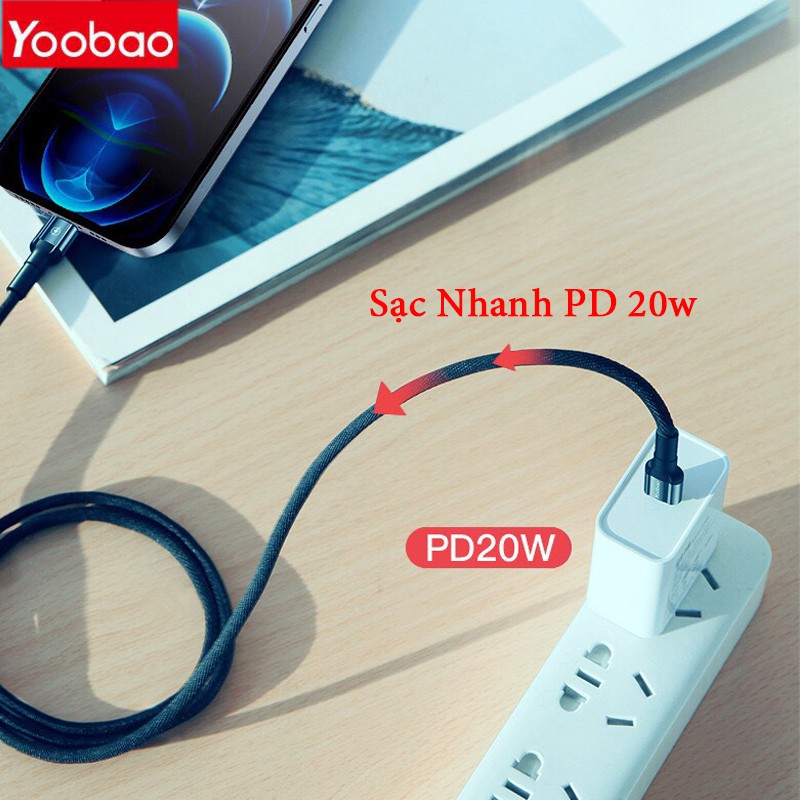 Củ sạc cổng nhanh Yoobao U56 cổng Type-C Sạc nhanh PD20W.