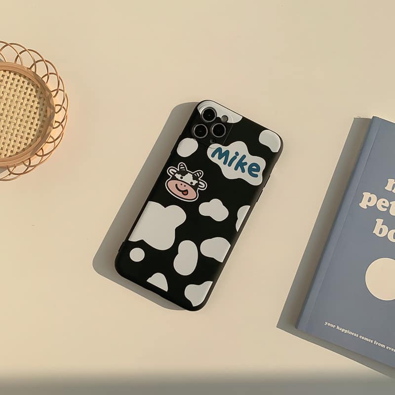 Ốp Lưng Điện Thoại Nhựa Mềm Bò Sữa Mike - CAS2156