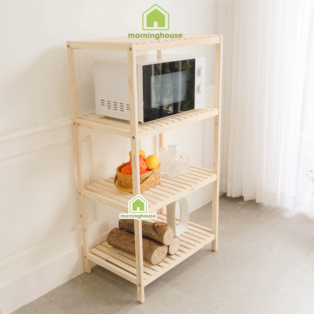 Kệ Để Lò Vi Sóng 4 Tầng Morning House Dài 60cm x Cao 114cm- Kệ Lò Vi Sóng Đa Năng Tiện Ích