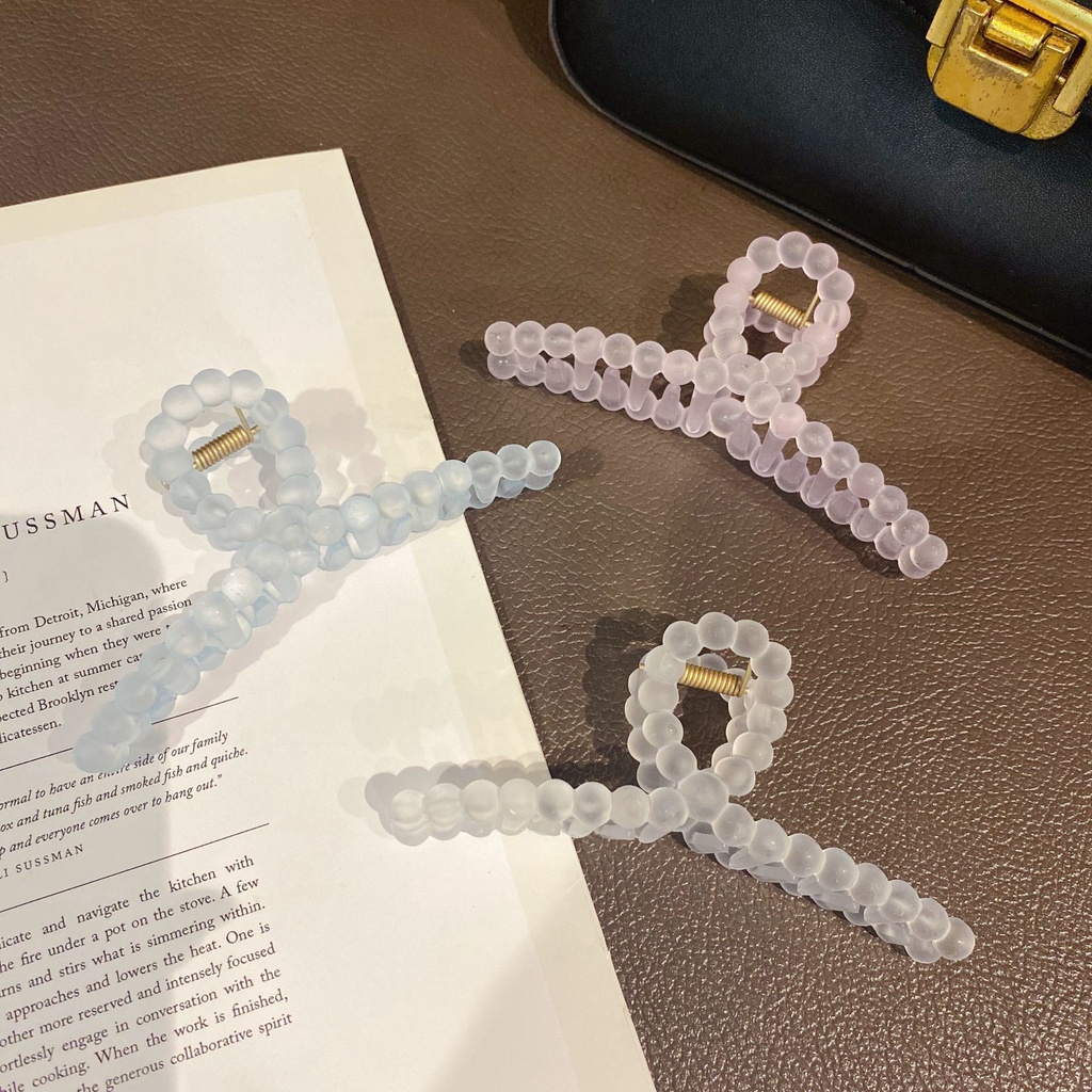 Kẹp lò xo càng cua xoắn tròn trong suốt 11cm K01A