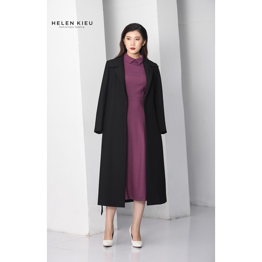 ÁO CHOÀNG MĂNG TÔ ĐEN DÁNG DÀI ❤️𝑭𝑹𝑬𝑬𝑺𝑯𝑰𝑷❤️ Đồ Công Sở Thiết Kế HeLen Kieu Luxury