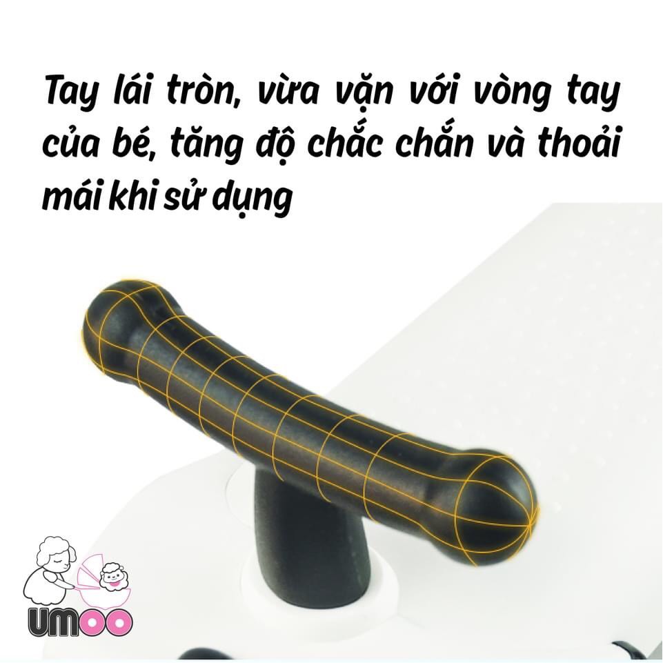 Xe chòi chân cún con Umoo cho bé vận động vui khỏe màu hồng - trắng