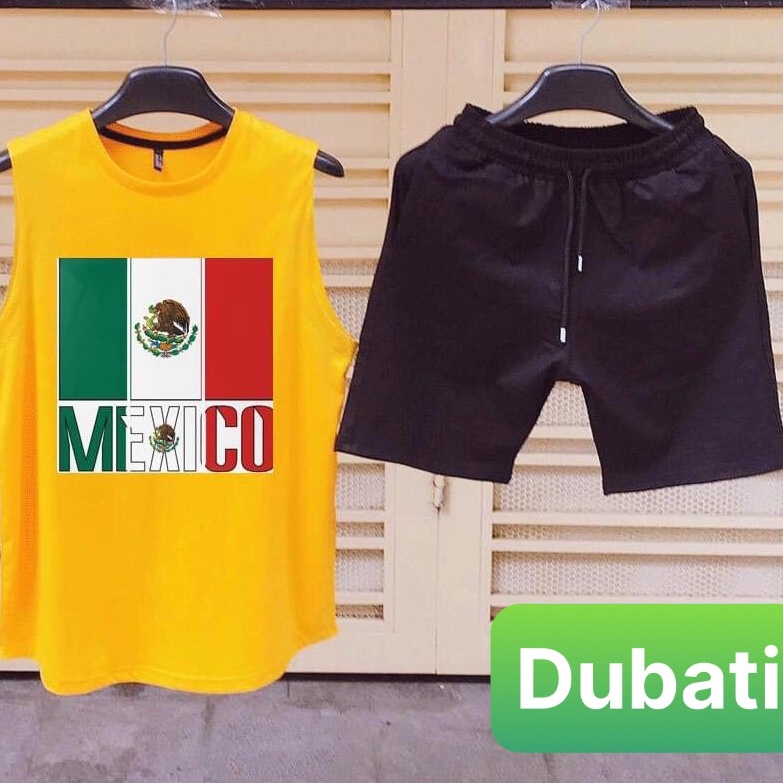 SET ĐỒ BỘ BA LỖ THỂ THAO MEXICO, ĐỒ BỘ MANG Ở NHÀ VÀ ĐI CHƠI, ĐỒ BỘ NAM PHONG CÁCH CAO CẤP- DUBATI FASHION