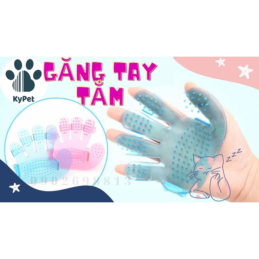 Găng tay tắm cho chó – Phụ kiện chó mèo