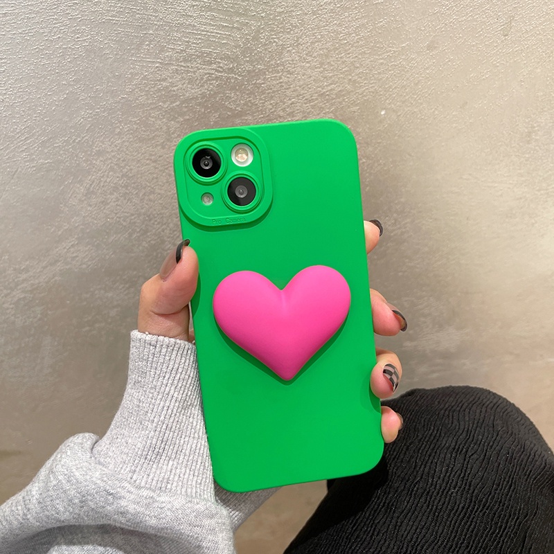 Ốp Điện Thoại Silicon Họa Tiết Trái Tim 3D Cho Iphone 12 13 Pro Max 11 12 13 Pro 11 12 13 X XR 7 8 Plus