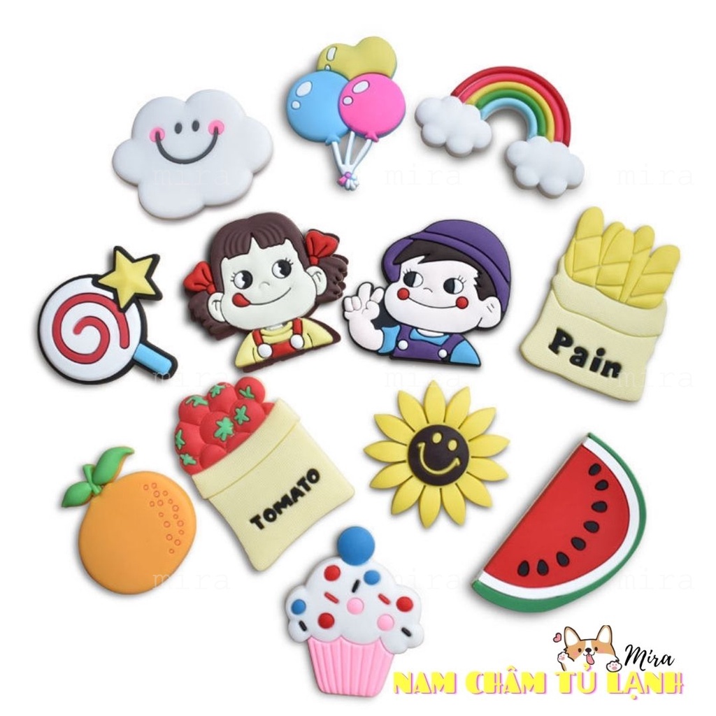 Nam Châm Tủ Lạnh PVC Hình Dạng Trang Trí Hoạt Hình Đáng Yêu Cho Bé Decor Bàn Học, Bàn Làm Việc, Đính Note MIRA-PVC79003