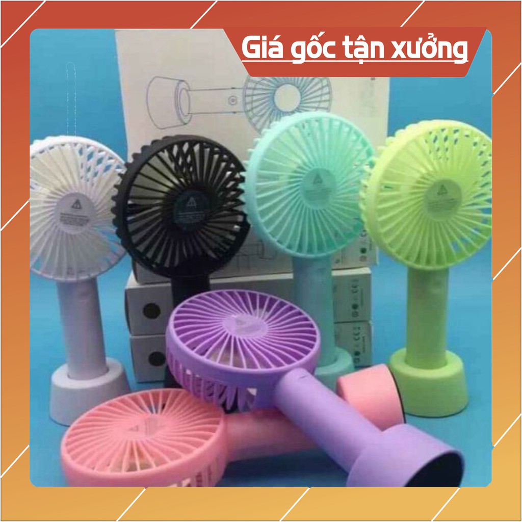 Quạt mini cầm tay có pin sặc đế để bàn (sale)