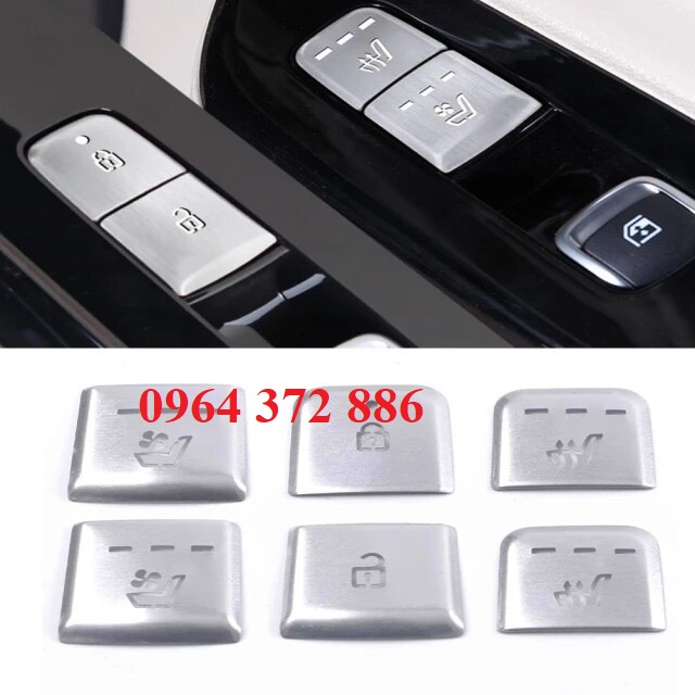 Bộ ốp nút điều khiển trong xe KIA Carnival 2021 - 2022 Full bộ 28 chi tiết nút nhôm mờ hàng xịn, start stop, ốp nội thất