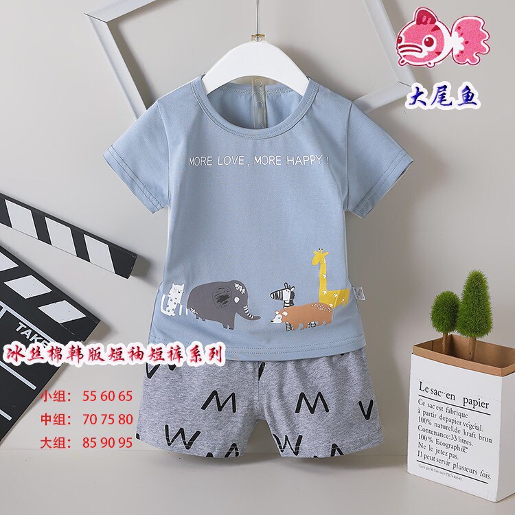 [15-24kg] Đồ bộ xuất hàn cho bé trai size nhỡ | Cotton 4 chiều - Bảng màu 1