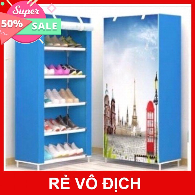 [Hot]-Tủ giày vải 3D 5 tầng