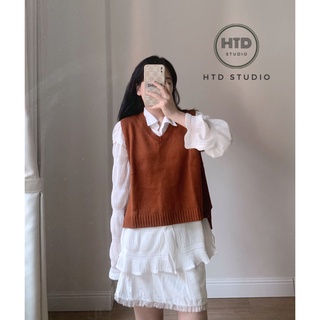 Áo len gile nữ siêu ấm áp phong cách thời trang thu đông dành cho nữ GL01