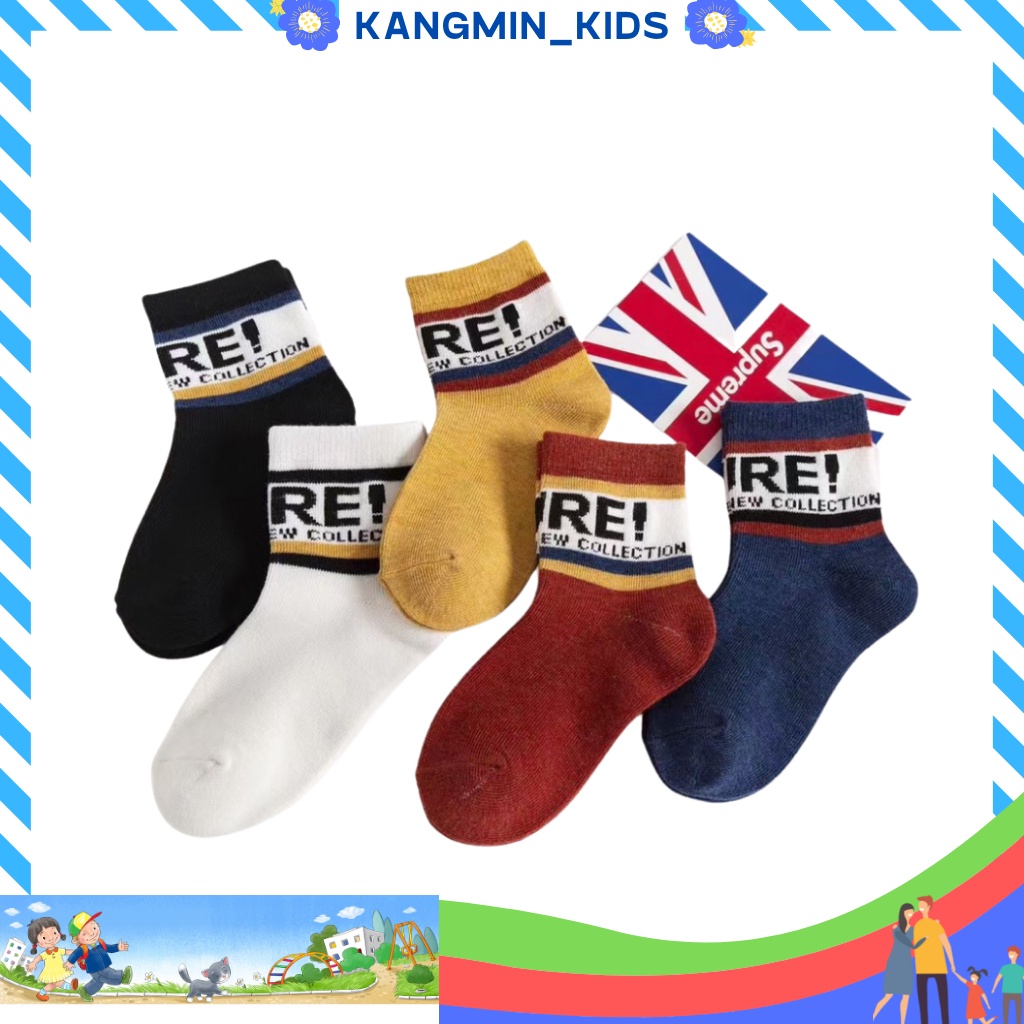 Sét 3 đôi Tất  cho bé yêu KANGMIN-KIDS .Tất Trẻ Em Chất Cotton Hàng Xuất Khẩu-6-11kg Mã T01