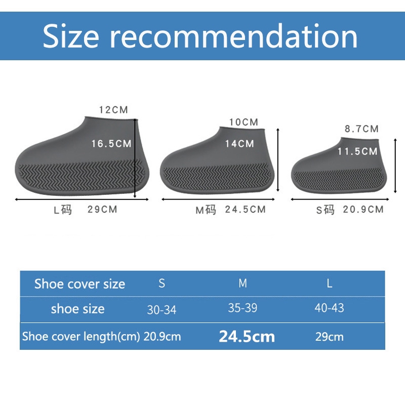 Vỏ bọc giày đi mưa bằng silicon chống trượt