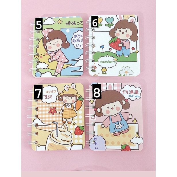 Sổ lò xo dạng note mini bìa cute