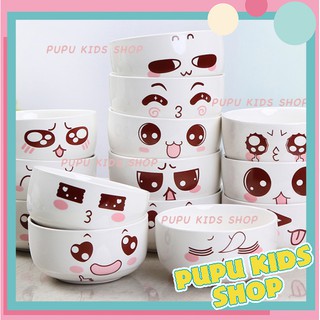 BÁT ĂN DẶM, BÁT GỐM SỨ HÌNH MẶT CƯỜI DỄ THƯƠNG