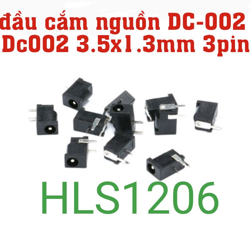 đầu cắm nguồn DC002 3.5x1.3mm 3pin