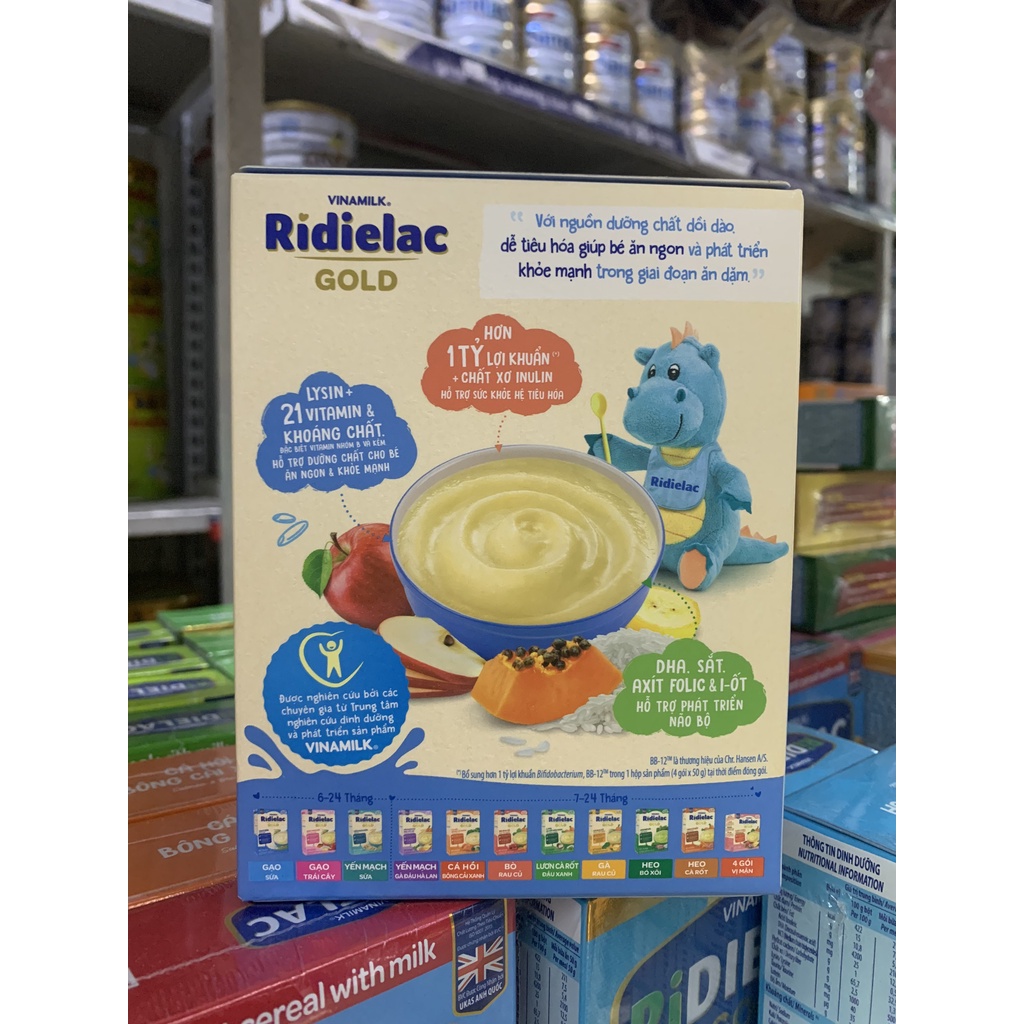 BỘT ĂN DẶM RIDIELAC GOLD 4 Gói VỊ NGỌT - HỘP GIẤY 200G