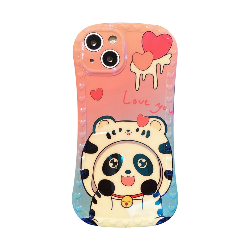Ốp Điện Thoại TPU Dẻo Họa Tiết Gấu Trúc Đội Nón Dễ Thương Cho iPhone 13 12 11 Pro Max 12Pro 13Pro X XR XS Max 7 8 Plus