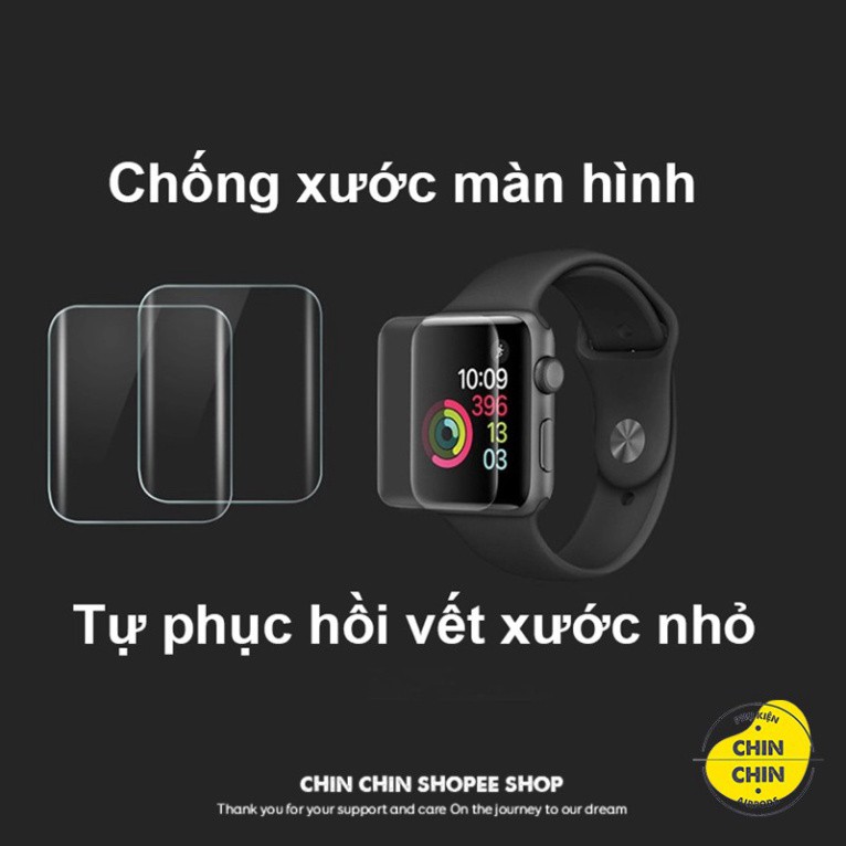 freeship Miếng Dán Skin PPF Màn Hình Cho Apple Watch Chống Xước Màn Hình Tự Phục Hồi Vết Xước Đủ Size 38mm 40mm 42mm 44m