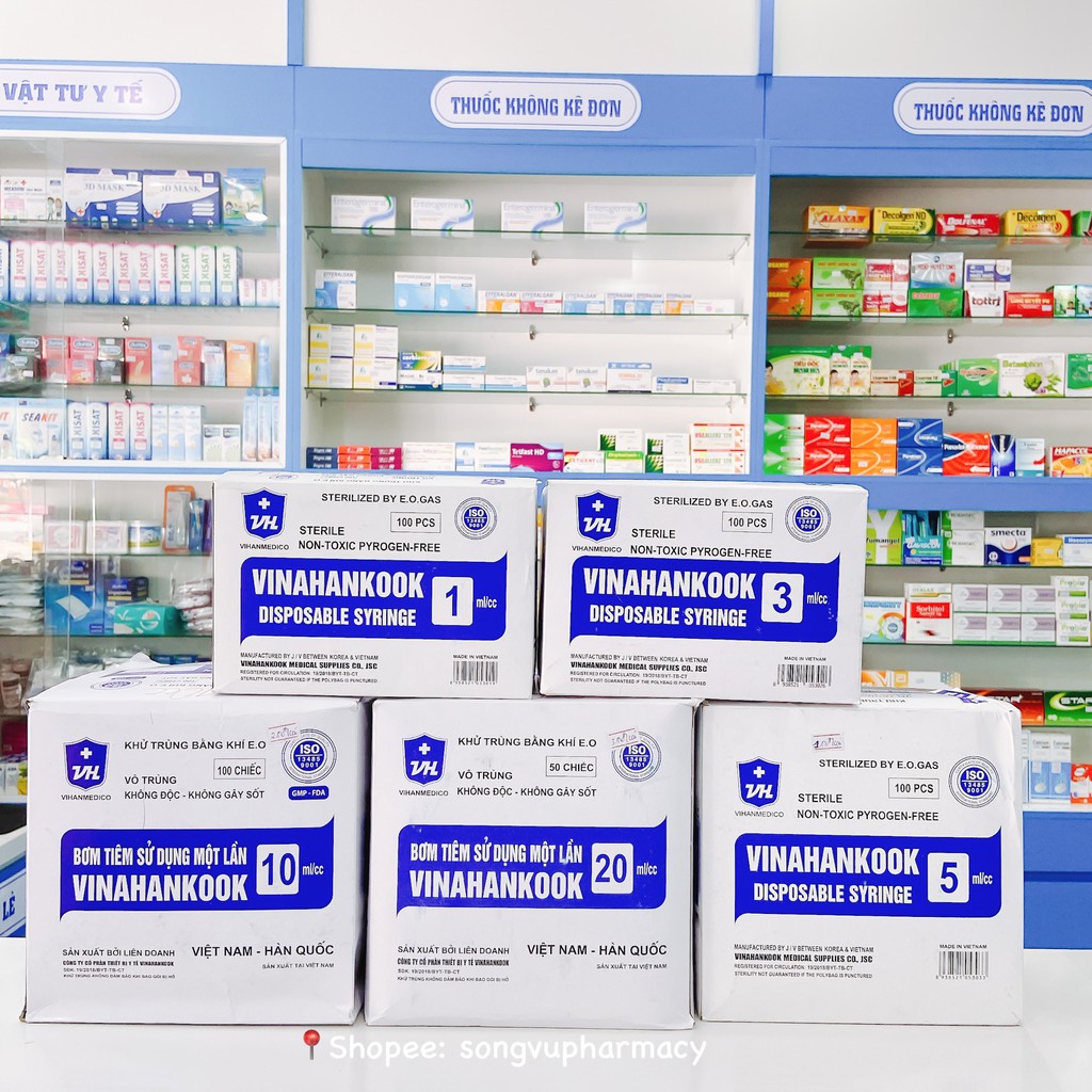 Bơm tiêm sử dụng 1 lần 1ml - 3ml - 5ml - 10ml - 20ml