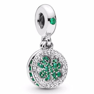 Pan - charm treo cỏ 4 lá xanh lá cây - bạc s925 - charm bạc cho vòng pan