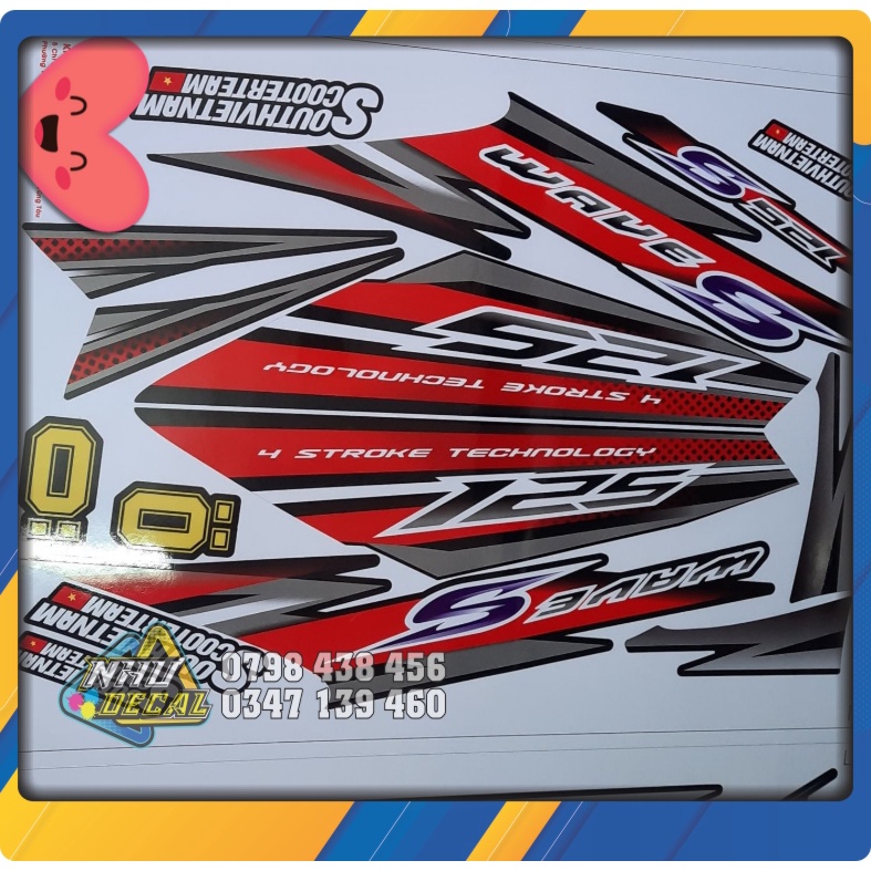 Tem rời WAVE S 125 cánh chim tem kiểu Thái