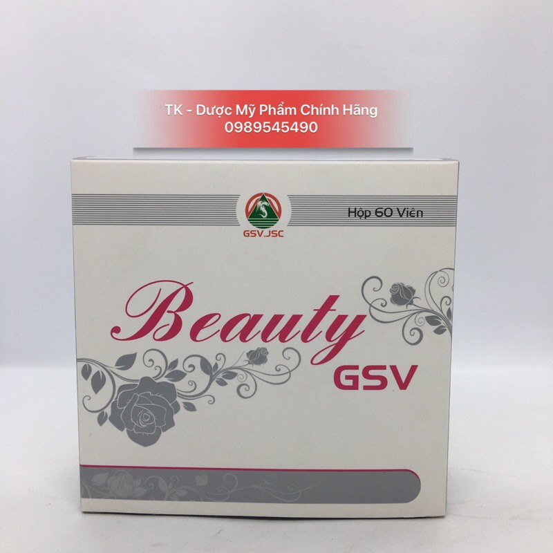 [CHÍNH HÃNG + QUÀ TẶNG ] viên uống Beauty GSV bổ sung collagen giúp da tươi mịn và săn chắc Hộp 60 viên