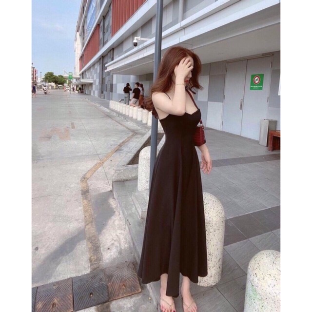 Đầm maxi biển 2 dây xinh tươi hở lưng gợi cảm có sẵn bra ngực TRIPBLE T DRESS - size S/M/L - MS205Y❤️❤️❤️❤️