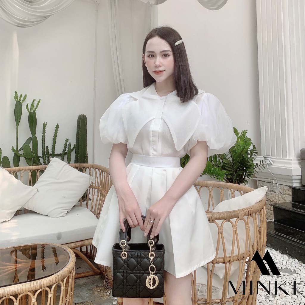 [ HÀNG THIẾT KẾ] SET ÁO CỔ NHỌN VÀ CHÂN VÁY XẾP LY - CHẤT LIỆU TƠ CAO CẤP - MÀU HỒNG [SIÊU PHẨM] | BigBuy360 - bigbuy360.vn