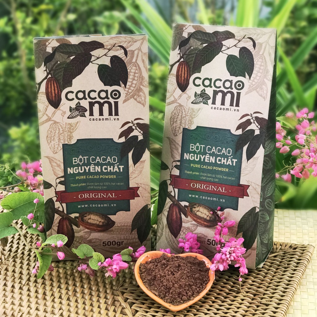 Bột cacao nguyên chất 100% không đường vị truyền thống CacaoMi Original - 1kg