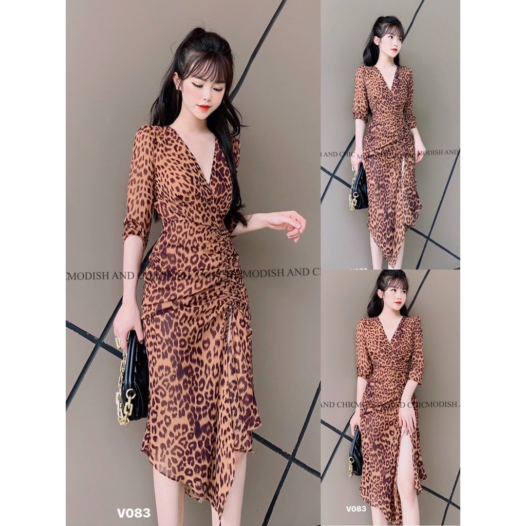 Váy body, đầm ôm hoạ tiết dây rút V083 - Mimo shop phân phối chính thức