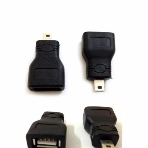 Đầu chuyển đổi Mini Usb sang USB - OTG Chân vuông máy nghe nhạc - cho ô tô