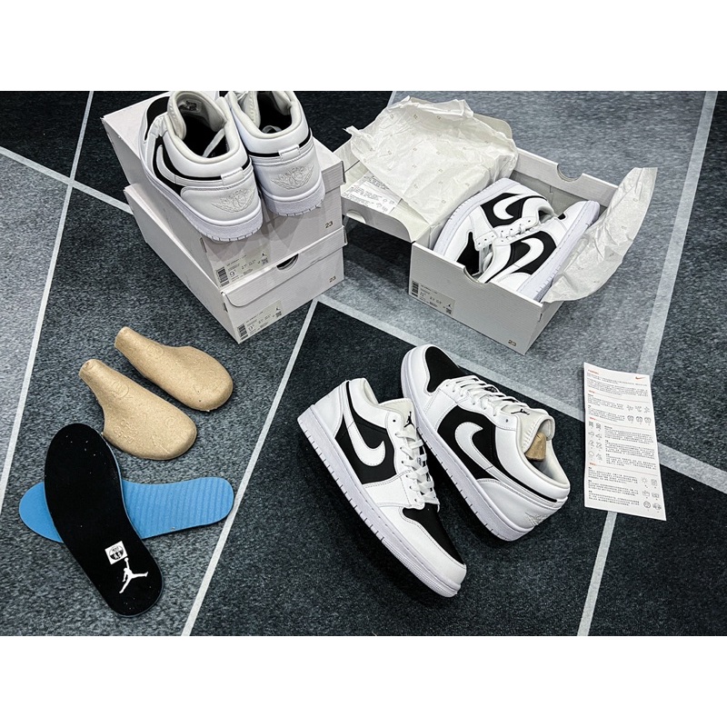 Giày thể thao cổ thấp Jordan Low Panda chân bè fit lên 1size...