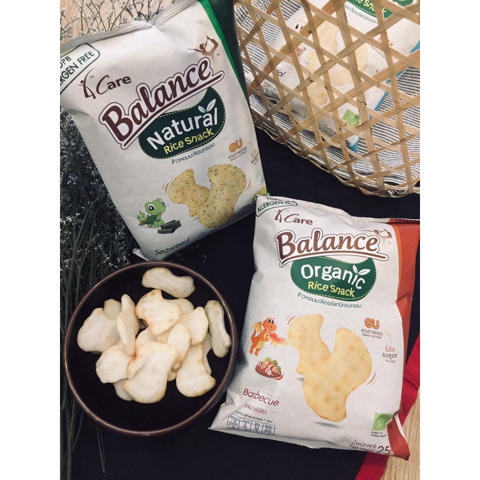 Bánh Gạo Hữu Cơ Bánh Snack Hữu Cơ 4CARE BALANCE 25gr Cho Bé Từ 10 Tháng