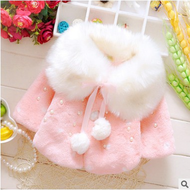 Áo khoác cổ lông cho bé gái 3-12kg