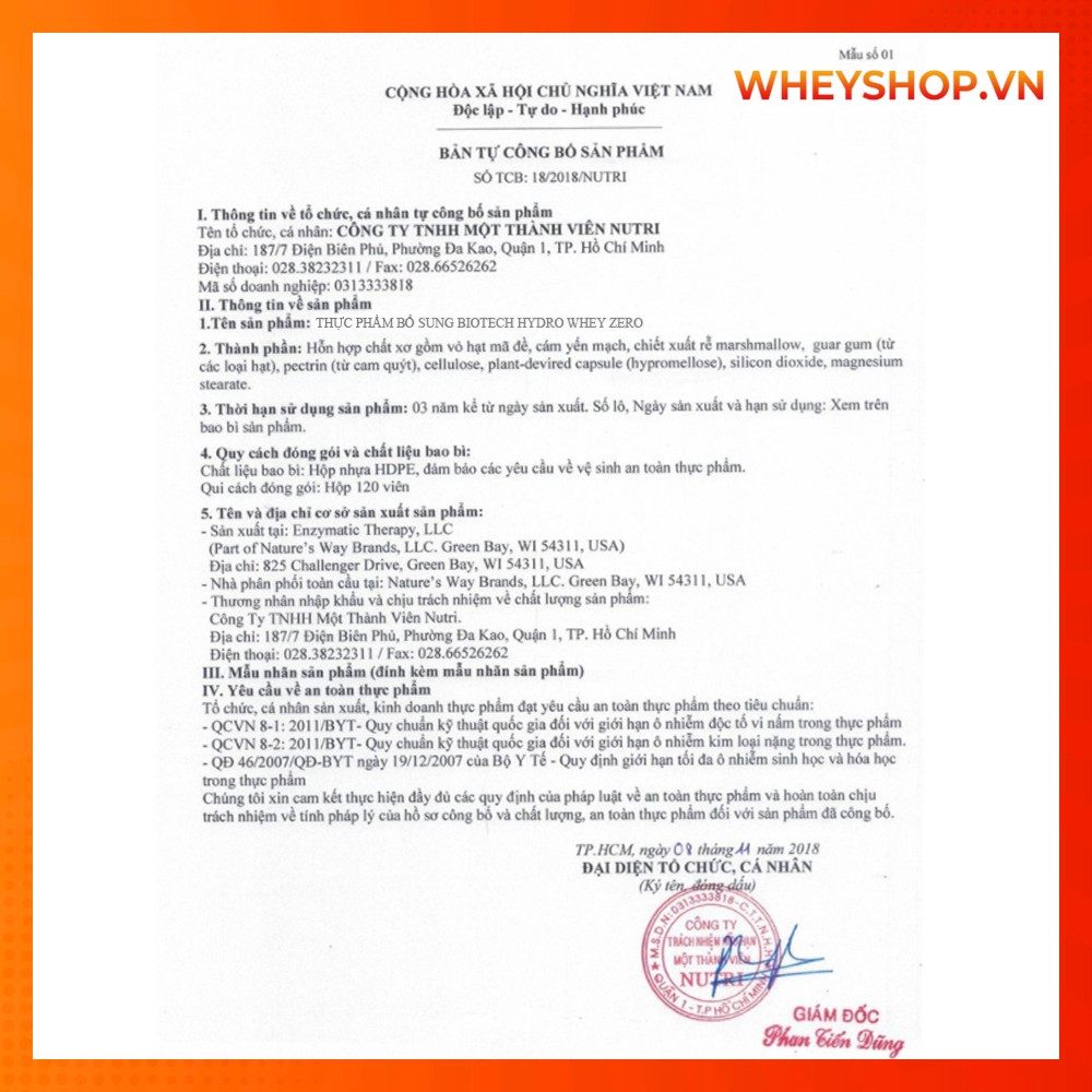 Sữa dinh dưỡng tăng cơ Hydro Whey Zero 4Lbs  - WHEYSHOP