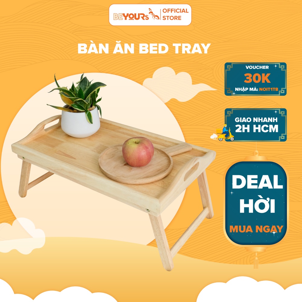 Bàn Ăn Mini Gỗ BEYOURs Bed Tray Chân Gập Đa Năng Nội Thất Phòng Khách, Phòng Ngủ