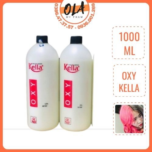 Oxy Nhuộm Tóc, Trợ Nhuộm Kella Chính Hãng 1000ml - mỹ phẩm ola