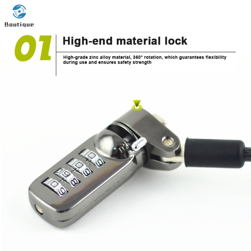 Khóa máy tính laptop mật khẩu 4 số chống trộm tiện dụng