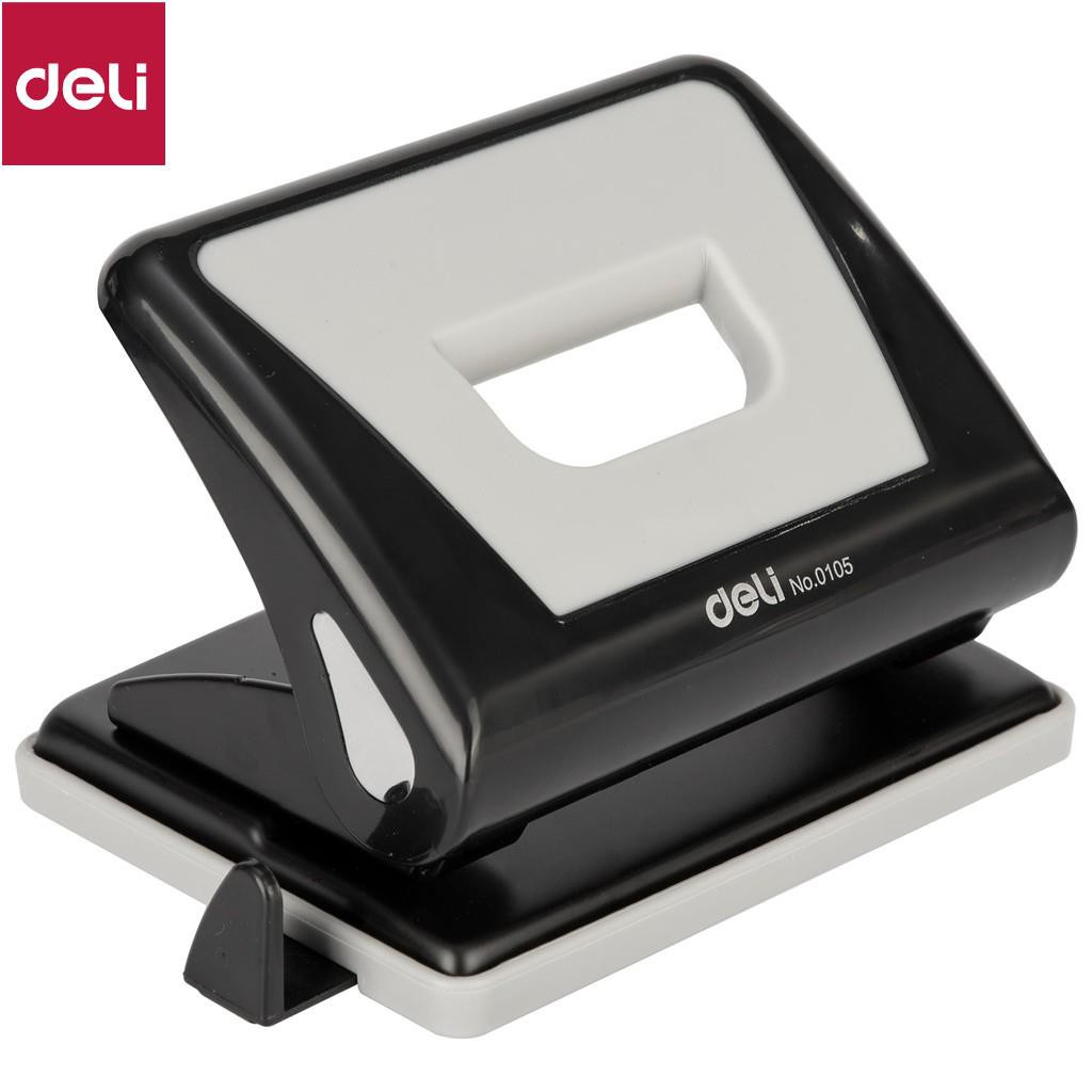 Máy đục lỗ 15 tờ Deli, Xanh dương, đỏ, ghi xám - 1 cái E0105 [Deli]
