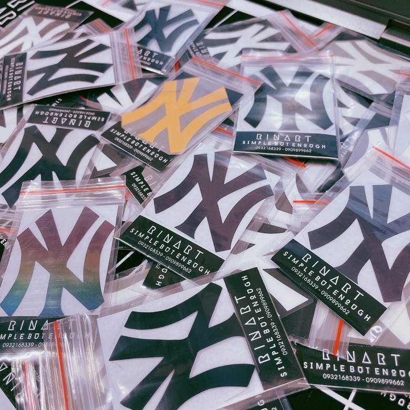 Decal Logo Sticker Patch in áo ủi trực tiếp lên vải hình biểu tượng NY ML/B