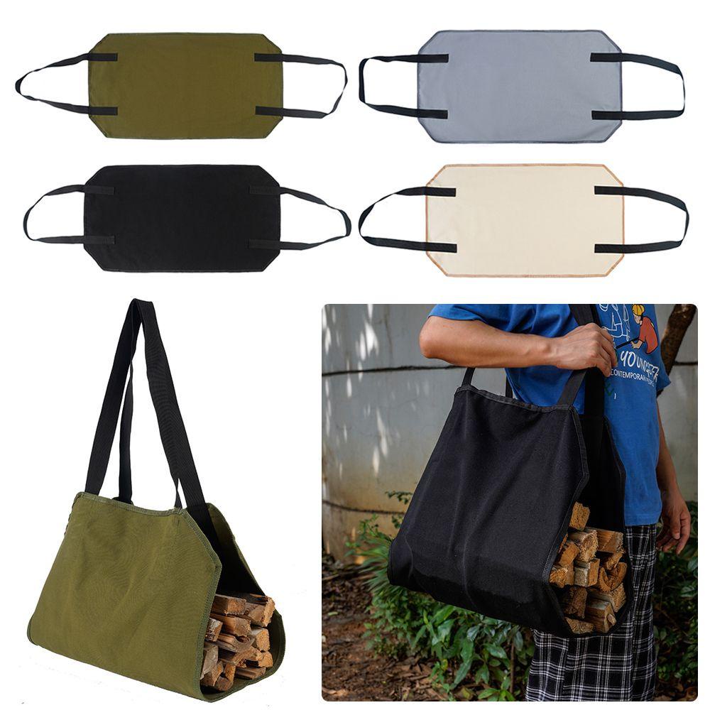 JUNE Túi Tote Lớn Đựng Củi Gỗ Trong Nhà Tiện Dụng