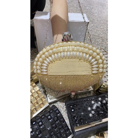 Bóp Đầm Cầm Tay Có Quai Đeo Vai Kết Hạt Thủ Công { Nhận ship hoả tốc khu vực tphcm giao hàng trong ngày}