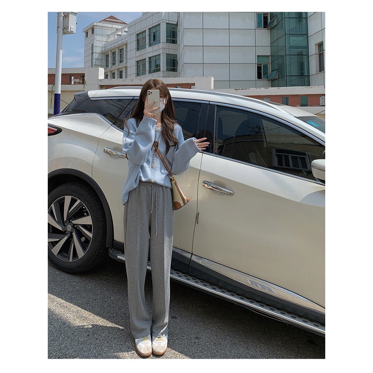 Quần thể thao ống đứng thời trang Hàn Quốc giản dị cho nữ