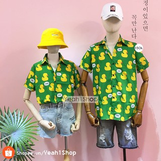 [Yeah1Shop]- Áo sơ mi chó đỏ/ vịt xanh (M,L,XL)  - SMHH