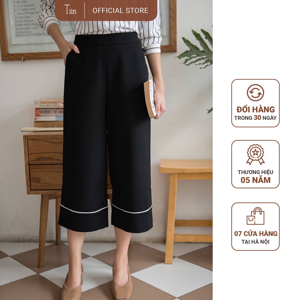 Quần ống rộng viền gấu TIIN STORE Q0D024
